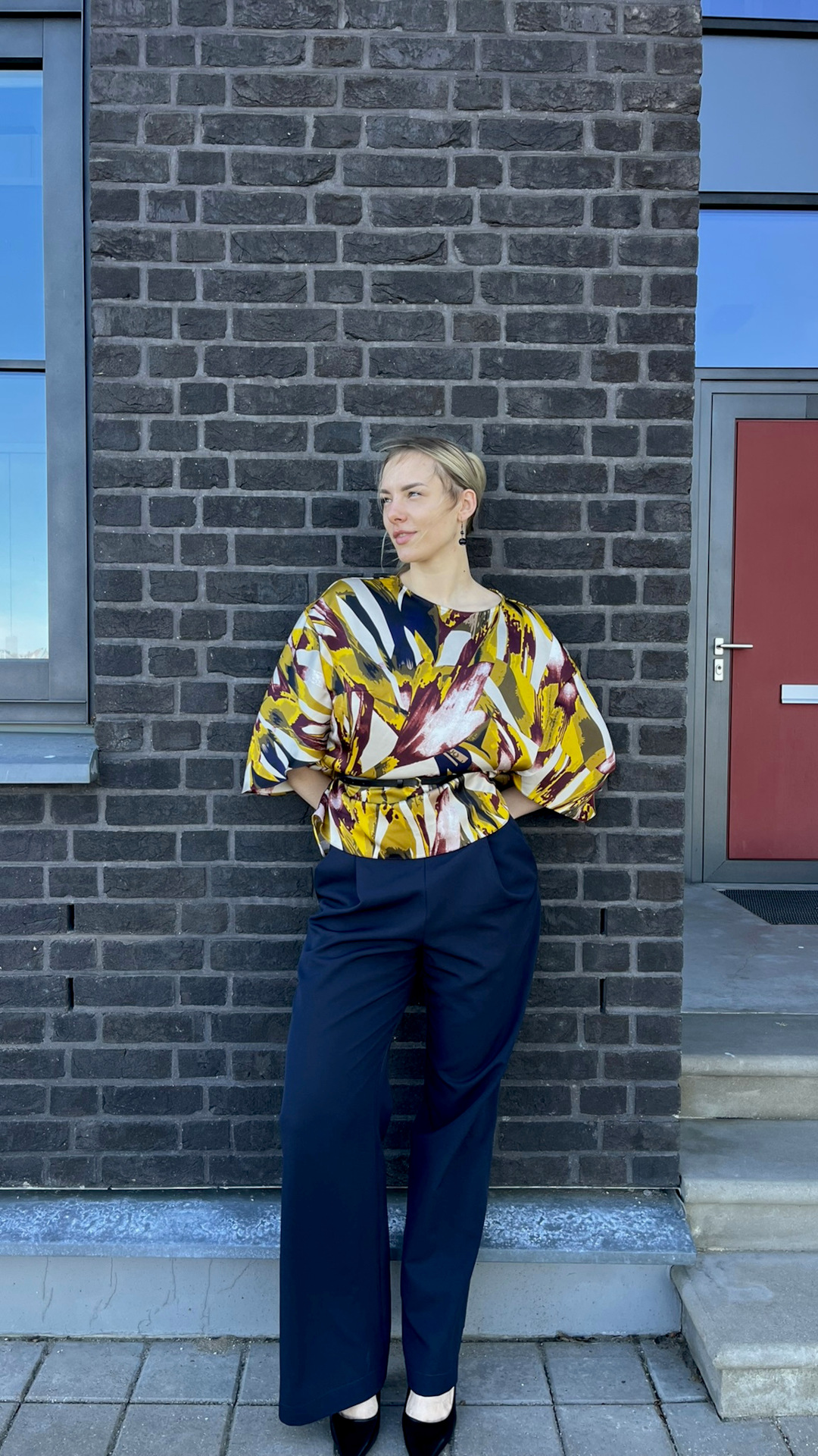 Satīna tops "Africa" | Pagarināts modelis ar kimono piedurknēm garām sievietēm - Image 2